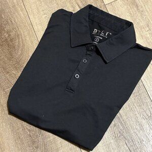 BYLT Premium Basics Signature Polo Shirt size Small Black Short Sleeve